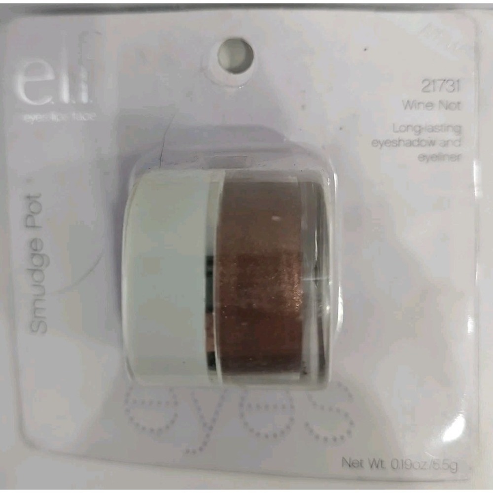 ELF Smudge Pot Eye Shadow/Eye Liner #21731 WINE NOT sealed‎ NIP MU-006